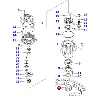 Cat320c 굴삭기 스윙 모터 피니언축 320C 148-4636 변동 트렌스미션 샤프트